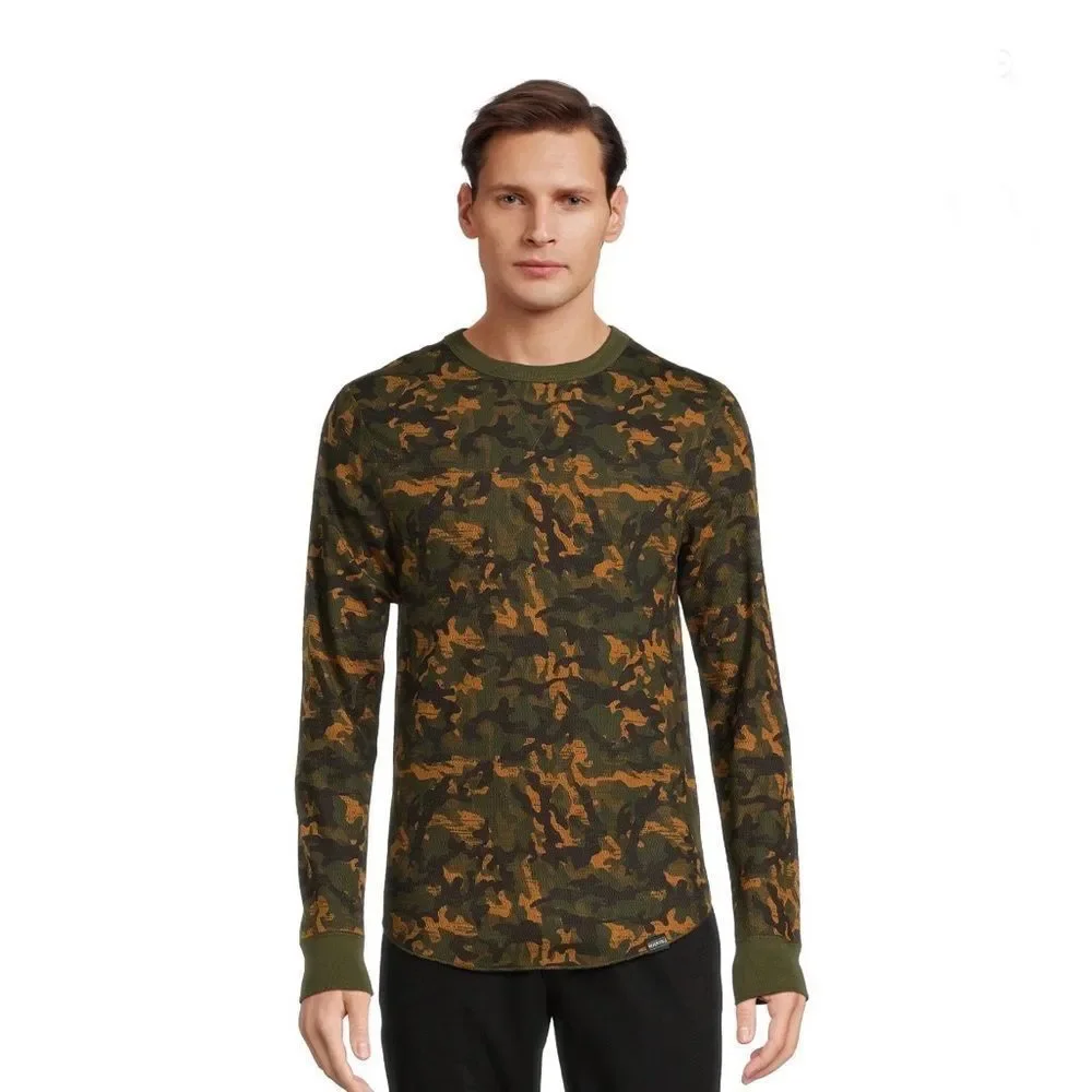 Mens Hanes Originals Raschel Reversible Knit Thermal Top & Bottom Size S